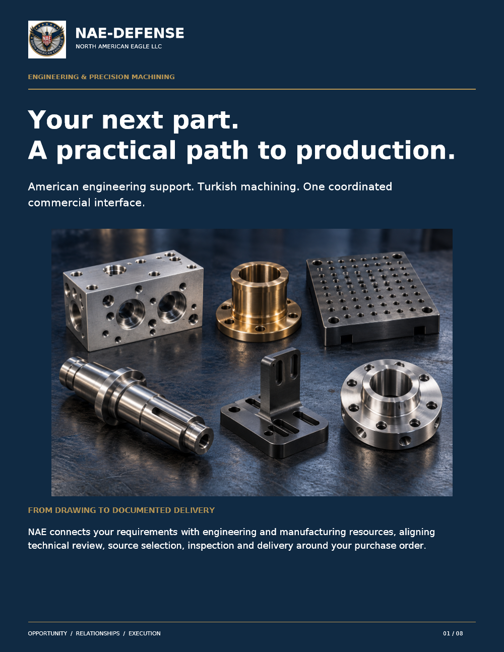 Cover of NAE Engineering Machining Brochure